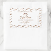 Bruin wit Word Cloud Lijst Product Labels hart (Tas)