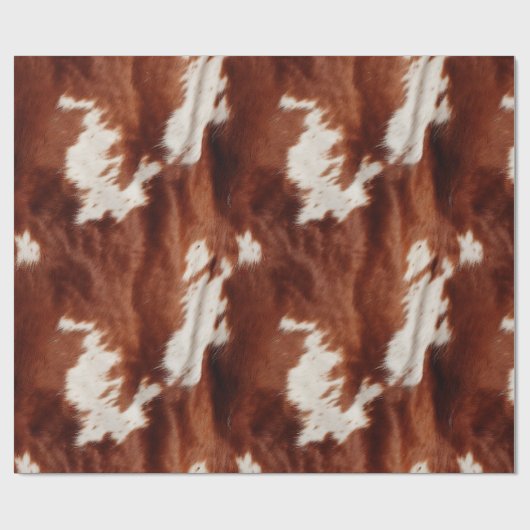 Bruin Wit Zuidwest Koeienhuid Cadeaupapier (Vlak)