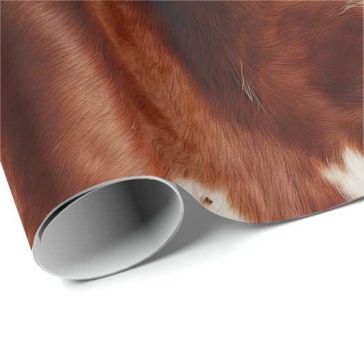 Bruin Wit Zuidwest Koeienhuid Cadeaupapier (Rol Hoek)