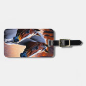 Bruin-witte bruinpaarden, Bagagelabel (Voorkant horizontaal)