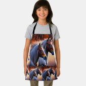 Bruin-witte bruinpaarden, Kinder volledig afdrukke Schort (Insitu)