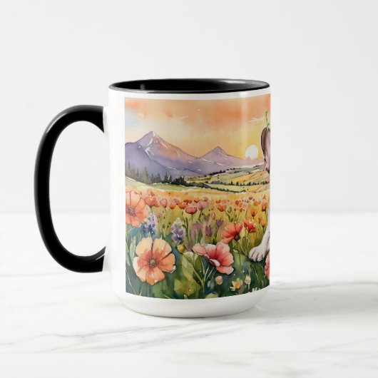 Bruin & Witte Frenchie: De Verrukking van Uw Ochte Koffiemok (Links)