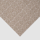 Bruin-witte Griekse sleutel Tissuepapier (Detail)