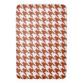 Bruin Witte Houndstooth Schotse ruit Design Badmat (Voorkant Verticaal)