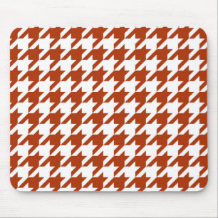 Bruin Witte Houndstooth Schotse ruit Design Muismat