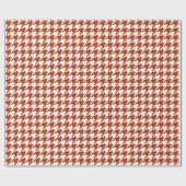 Bruin Witte Houndstooth Schotse ruit ontwerp Cadeaupapier (Vlak)