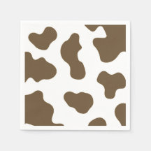 Bruin Witte Koe Print Country Western Rodeo Party