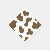 Bruin Witte Koe Print Country Western Rodeo Party Servet (Hoek)