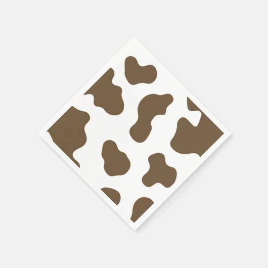 Bruin Witte Koe Print Country Western Rodeo Party Servet (Hoek)