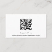 Bruin & Witte Koe Print, QR-code Visitekaartje (Achterkant)