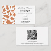 Bruin & Witte Koe Print, QR-code Visitekaartje (Voorkant / Achterkant)