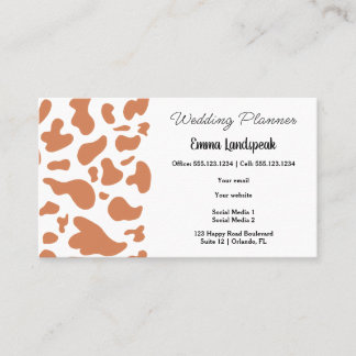 Bruin & Witte Koe Print, QR-code Visitekaartje