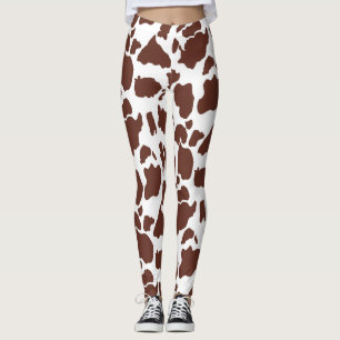 Bruin witte Leggings printpatroon