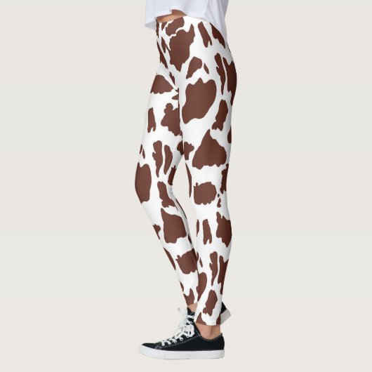 Bruin witte Leggings printpatroon (Links)