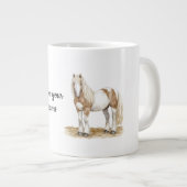 Bruin-witte paarden grote koffiekop (Voorkant rechts)