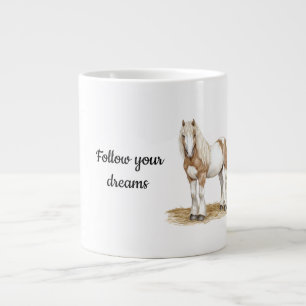 Bruin-witte paarden grote koffiekop