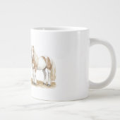 Bruin-witte paarden grote koffiekop (Rechts)