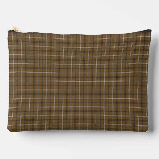 Bruin Witte Plaid Klassiek Patroon Retro Etui (Voorkant)