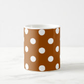 Bruin Witte Polka Dots Design Koffiemok (Center)
