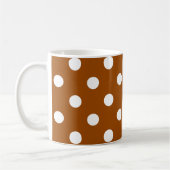 Bruin Witte Polka Dots Design Koffiemok (Links)