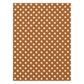Bruin Witte Polka Dots Design Tafelkleed (Voorkant)