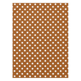 Bruin Witte Polka Dots Design Tafelkleed