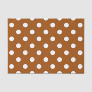 Bruin Witte Polka Dots Design Tissuepapier