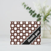 Bruin & Witte poolvlek Dank je Briefkaarten (Staand voorkant)