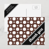 Bruin & Witte poolvlek Dank je Briefkaarten (Voorkant / Achterkant)