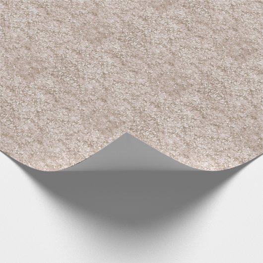 Bruin Witte Sierlijke Krul Bloem Versierd Antiek O Cadeaupapier (Hoek)