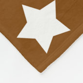 Bruin Witte Sterren Patroon Decoratie Fleece Deken (Hoek)