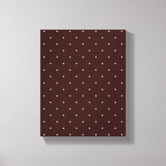 Bruin & Witte Stippen Canvas Afdruk (Voorkant)
