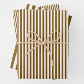 Bruin & Witte Strepen Inpakpapier Vel (In situ)