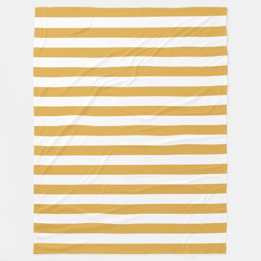 Bruin witte strepen Sjabloon elegante trendkleuren Fleece Deken (Voorkant)