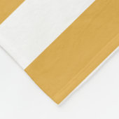 Bruin witte strepen Sjabloon elegante trendkleuren Fleece Deken (Hoek)