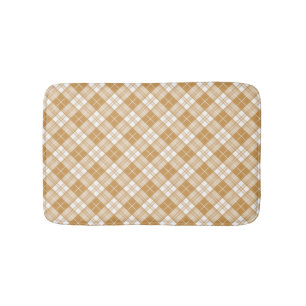 Bruin Witte Tartan Patroon yxm0uat9 Badmat