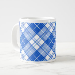 Bruin Witte Tartan Patroon yxm0uat9 Grote Koffiekop
