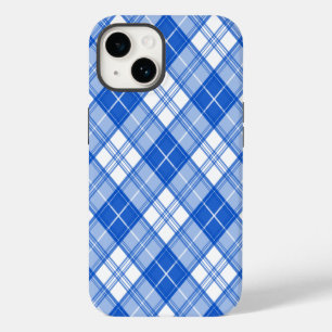 Bruin Witte Tartan Patroon yxm0uat9 iPhone 14 Hoesje