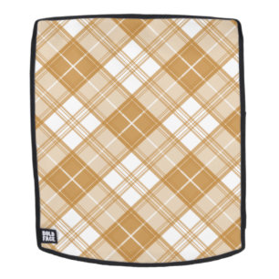 Bruin Witte Tartan Patroon yxm0uat9 Rugtassen