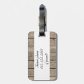 Bruin Wood Bagagelabel (Achterkant verticaal)
