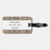 Bruin Wood Bagagelabel (Achterkant horizontaal)