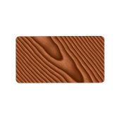 Bruin Woodgrain Textured Etiket (Voorkant)