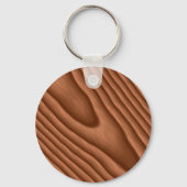 Bruin Woodgrain Textured Sleutelhanger (Voorkant)