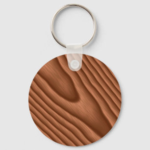 Bruin Woodgrain Textured Sleutelhanger