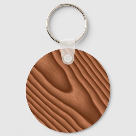 Bruin Woodgrain Textured Sleutelhanger (Voorkant)