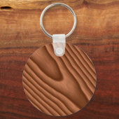 Bruin Woodgrain Textured Sleutelhanger (Voorkant)