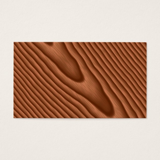Bruin Woodgrain Textured Visitekaartje (Voorkant)