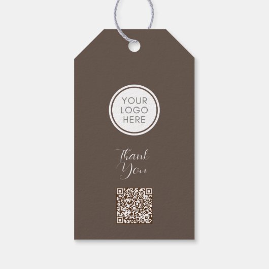 Bruin Zakelijk Cadeau-etiket Cadeaulabel (Achterkant)