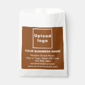 Bruin zakelijk merk op papiertas bedankzakje (Voorkant)