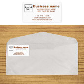 Bruin Zakelijk Merk Teksten op Adreslabel Etiket